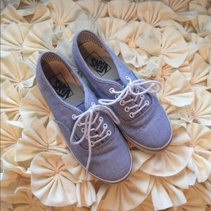 Light blue denim Vans